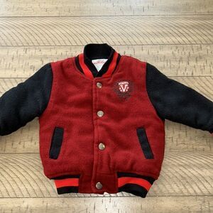 Snap Varsity Jacket 4 your wee one ☝️ Wool Blend Quilted lined inside 2 pockets!